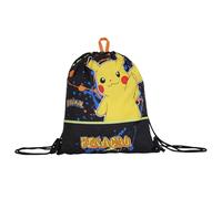 SEVEN Sac à dos Easy Bag pour l'école Pokémon, maternelle et loisirs, bleu et jaune, enfants et adolescents, sac à goûter, Noir, jaune, bleu, orange, Taglia unica, Décontracté