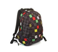 Seven Sac à Dos, Emo Boy Sac à Dos, Sac à Livres, pour Adolescents, Filles et Garçons, Grande Capacité, pour L'École, le Sport, les Loisirs, Double Face, design Italien, Multicolore