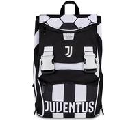 Seven Sac à Dos Extensible Juventus, Double Compartiment, Noir, 24 l, Fermeture éclair latérale, Poche Avant, Poche latérale Porte-Bouteille, école Primaire et secondaire, Enfant, garçon, Football