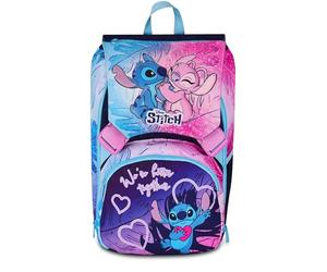 Seven Sac à dos extensible unisexe pour enfant, Lilo et Stitch, sac à dos extensible Lilo et Stitch (lot de 1), rose/turquoise, Taille unique, Décontracté