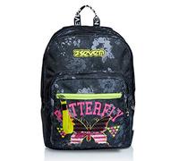 Seven Sac à Dos, Extra Fit Flying Sac à Dos Scolaire Rembourré, Sac à Livres, Taille Unique Filles et Garçons, Grande Capacité, pour L'École, le Sport & les Loisirs, Multicolore