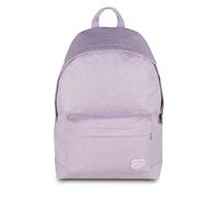 Seven Sac à dos mono compartiment américain brillant, lilas, effet brillant, poche avant, école moyenne et supérieure, fille