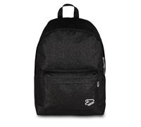 Seven Sac à dos mono compartiment américain brillant, noir, effet brillant, poche avant, école moyenne et supérieure, fille