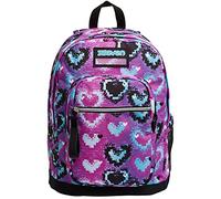 Seven Sac à Dos, New Fit Glossy Girl Sac à Dos Scolaire Rembourré, Sac à Livres, Taille Unique Filles et Garçons, Grande Capacité, pour L'École, le Sport & les Loisirs, avec Poches Latérales, Blanc