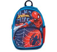 Seven Sac à dos petit Spiderman, bleu clair, avec poche pour bouteille d'eau et poche avant, capacité 14 litres pour enfant