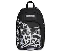 Seven Sac à dos scolaire Dual GOLDEN PAINT, double compartiment, noir, 32 L, multifonction, poche équipée, poche latérale porte-bouteille, compartiment pour PC, école moyenne et supérieure, enfants