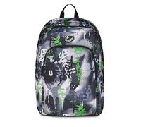 Seven Sac à dos scolaire Pro XXL réversible Detach, gris, sac à dos double compartiment avec écouteurs sans fil, poche pour PC et poche porte-bouteille, école moyenne et supérieure, garçon