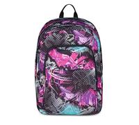 Seven Sac à dos scolaire Pro XXL réversible Detach, violet, double compartiment avec écouteurs sans fil, poche pour PC et poche porte-bouteille, école moyenne et supérieure, fille