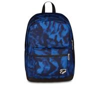 Seven Sac à dos scolaire The Double Pro XXL, bleu, 34 L, double compartiment, casque sans fil assorti, poche pour PC, poche latérale, poche frontale, école moyenne et supérieure, enfants