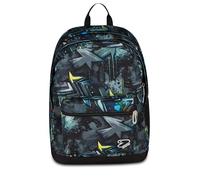 Seven Sac à dos scolaire The Double Pro XXL, gris, 34L, double compartiment, casque sans fil inclus, poche pour PC, poche latérale porte-horrasse, poche avant, école moyenne et supérieure, enfants