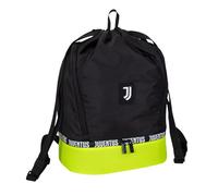 Seven Sac de Sport Juventus Magic Team, Fond Rigide Porte-Chaussures, élastique Porte-Bouteille, Enfant, garçon, Football, Produit Officiel, idée Cadeau