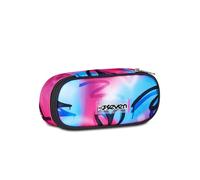 Seven Sachet d'école Round Plus, fuchsia, poche intérieure avec fermeture éclair et passants élastiques porte-stylos, accessoires sac à dos, école primaire, moyenne et supérieure, fille, fuchsia