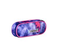 Seven Sachet d'école Round Plus, violet, poche intérieure avec fermeture éclair et passants élastiques porte-stylos, accessoires sac à dos, école primaire, moyenne et supérieure, fille, aubergine
