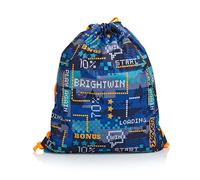Seven Sakky Bag Brightwin Sac à Dos à Cordon de Serrage, Sac de Sport, pour Adolescents, Filles et Garçons, Grande Capacité, pour L'École, le Sport, les Loisirs, design Italien,