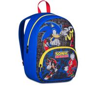 Seven Sonic Sac à dos d'écolier Bleu 14L Simple Poche Frontale Gourde Multifonction Maternelle Loisirs Voyage Enfant