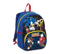 Seven Sonic Sac à dos d'écolier Bleu 14L Simple Poche Frontale Gourde Multifonction Maternelle Loisirs Voyage Enfant