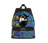 Seven Spa Sac à dos scolaire américain, mercredi ADDAMS violet et noir, filles et filles, école primaire et moyenne, Noir, Taglia unica, gothique