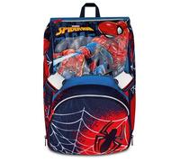 Seven Spiderman Sac à dos double compartiment extensible, bleu, grande capacité, dossier préformé, enfant, école primaire, bleu, Blu, Décontracté