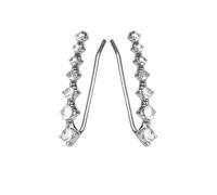 Seven Star Boucles d'oreilles clous diamant en argent sterling 925 7 étoiles diamant boucles d'oreilles femmes 7 cristaux boucles d'oreilles grimpantes, Mittel, Argent sterling, Pas de gemme
