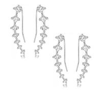 Seven Star Diamond Stud Earrings, 2026 New Seven Star Diamond Stud Earrings for Women, Sparkly Silver 7-Stars Earring for Woman, Gift for Birthday (2Pairs)