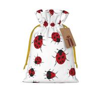 Seven Star Sac de Noël avec cordon de serrage Motif coccinelle Taille M