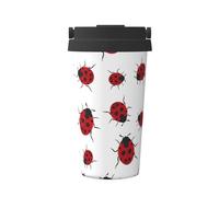 Seven Star Tasse à café isotherme en acier inoxydable Motif coccinelle Idéal pour les voyages, le café, le bureau et la maison