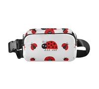 Seven Stars Sac banane rouge tendance pour homme et femme avec sangle réglable pour voyage, vacances, course à pied, Seven Stars Dessin animé distinctif Rouge mignon, Taille unique