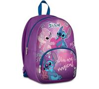 Seven Stitch Sac à dos d'école, violet, 14 l, monocompartiment, poche avant, poche porte-bouteille, multifonction, maternelle, loisirs, voyage, fille