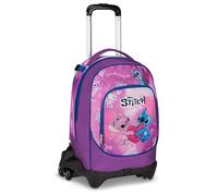 Seven Trolley Stitch Jack – sac à dos amovible, double compartiment, bretelles rétractables, violet