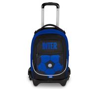 Seven Trolley d'école Jack 3 Roues Inter, Bleu, 33 L, démontable, Cross-Over System, 3 en 1, Utilisation Sac à Dos, Poche Avant, école Primaire et Moyenne, Enfant, garçon, Football, Produit Officiel