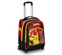 Seven Trolley École Big, Rouge et Jaune, Pokemon Pikachu, Legendary Avengers, Double compartiment, poche porte-bouteille et crossover système, sac à dos scolaire voyage, enfant garçon, multicolore,