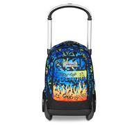 Seven Trolley École Détachable Tire, Bleu, Sac à dos avec chariot détachable de 40 L, Maxi Roues et Crossover System, Maniable et résistant, école primaire et média, sac à dos pour fille, bleu, Taglia