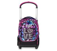 Seven Trolley École Détachable Tyre, Violet Fuchsia, Sac à dos avec chariot détachable de 40 L, Maxi Roues et Crossover System, Maniable et résistant, école primaire et média, sac à dos pour fille
