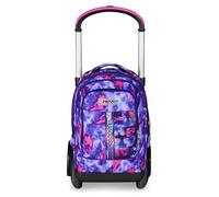 Seven Trolley École Détachable Tyre, Violet, Sac à dos avec chariot détachable de 40 L, Maxi Roues et Crossover System, Maniable et résistant, école primaire et média, sac à dos pour fille, aubergine