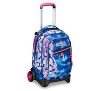 Seven Trolley école Jack 2 Roues, Violet Fuchsia, Custom Cloud, 3 en 1, Triple Usage, Sac à Dos avec Chariot détachable, Poche Porte-Bouteille et système croisé, Sac à Dos d'école Voyage, Fille,