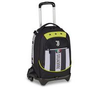 Seven Trolley Jack 3 roues Juventus, blanc noir, sac à dos avec chariot détachable de 33 litres avec poche avant, sac à dos amovible, pour école primaire et moyenne, enfant et garçon