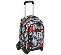 Seven Trolley New Tech, 2 Roues, Spray Moi, Noir, 3 en 1, Triple Utilisation, Sac à Dos avec Chariot détachable, Sac à Dos Scolaire Voyage, Enfant garçon., Noir, Taglia Unica, Scolaire