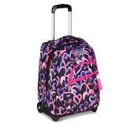Seven Trolley scolaire fixe, rose, 2 en 1, double usage, chariot et sac à dos, sac à dos scolaire, voyage fille, rose, Taglia unica, Moderne