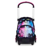 Seven Trolley scolaire Flex 3 roues, fuchsia, sac à dos avec chariot détachable de 31 litres, avec poche PC, poche gourde, polyvalente, facile et confortable, école moyenne et supérieure, fille