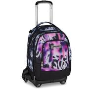 Seven Trolley Scolaire Jack 8 Roues Détach BUZZY NOTE Girl, Noir, 43 L