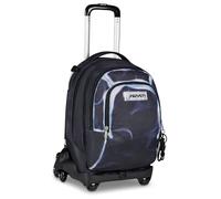 Seven Trolley scolaire Jack 8 roues détachable Shadows of Color Noir, 34 l, démontable, système crossover, sac à dos amovible, poche latérale porte-bouteille, école primaire et secondaire, enfants