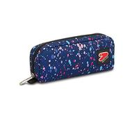 Seven Trousse à crayons pour filles et garçons, école et lycée, adolescent, multicolore, Bleu/rose à pois, 22 x 8 x 8,5 cm, Portapenna