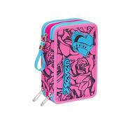Seven Trousse à Crayons - Trousse à Stylos, Boîte à Papeterie, Trousse Remplie de Stylos, Marqueurs et Autres, pour les Fournitures Scolaires, pour Filles et Garçons, 3 Compartiments, Xxl lefleur