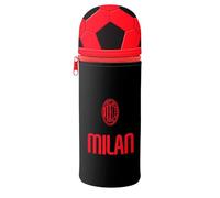 Seven Trousse d'école AC Milan pour garçons en Silicone Souple, Enfant, garçon, Football, Produit Officiel, idée Cadeau