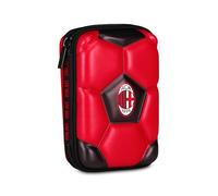 Seven Trousse d'école Quick Case 3D Milan, Rouge, avec Coque 3D, Ouverture zippée, Accessoires pour Sac à Dos, école Primaire et secondaire, Enfants et Adolescents, Football, Produit Officiel