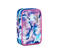 Seven Trousse d'école Speed Case, Violet Fuchsia Vert, Custom Cloud, Porte-Stylo Mono Compartiment avec Planches Amovibles et Stylets, Crayons, Couleurs, Accessoires Sac à Dos, élémentaires, Moyens,