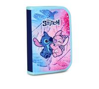 Seven Trousse Lilo & Stitch Maternelle 1 Zip, Bleu Ciel et Rose, Trousse Mono Compartiment Complet avec Crayons, marqueurs, Accessoires Sac à Dos, Fille, Bleu Ciel et Rose, Moderne