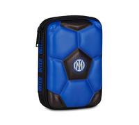 Seven Trousse Scolaire Quick Case 3D Inter, Bleu, Trousse avec Coque 3D, Ouverture zippée, Accessoires Sac à Dos, école Primaire et secondaire, Enfants et Adolescents, Football, Produit Officiel