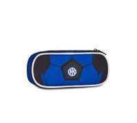 Seven Trousse Scolaire Round Plus Inter, Bleu, avec Passants élastiques, Poche intérieure avec Fermeture éclair, école Moyenne et secondaire, pour Enfants et Adolescents, Football, Produit Officiel