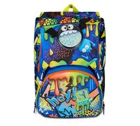 SJ Gang Sac à dos d'école extensible, bleu, Sphere Full Boy, sac à dos double compartiment extensible par fermeture éclair, poche porte-bouteille, école primaire et intermédiaire, enfant garçon, bleu,